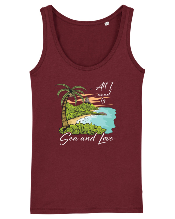 De vara: All I need is sea and love - black Burgundy