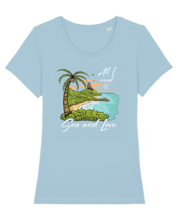 De vara: All I need is sea and love - black Sky Blue