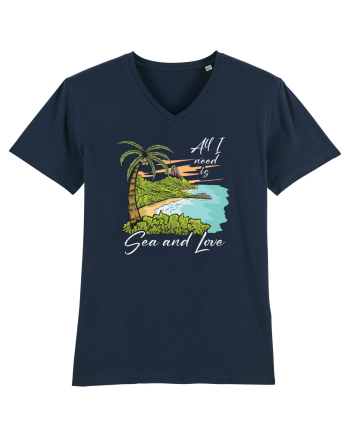 De vara: All I need is sea and love - black French Navy