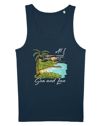 De vara: All I need is sea and love - black Navy