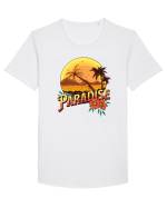 De vară: Paradise Tricou mânecă scurtă guler larg Bărbat Skater