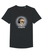 Craniu cu casti - skullphones 02 Tricou mânecă scurtă guler larg Bărbat Skater