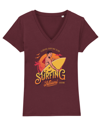 De vară: Surfing Miami Burgundy