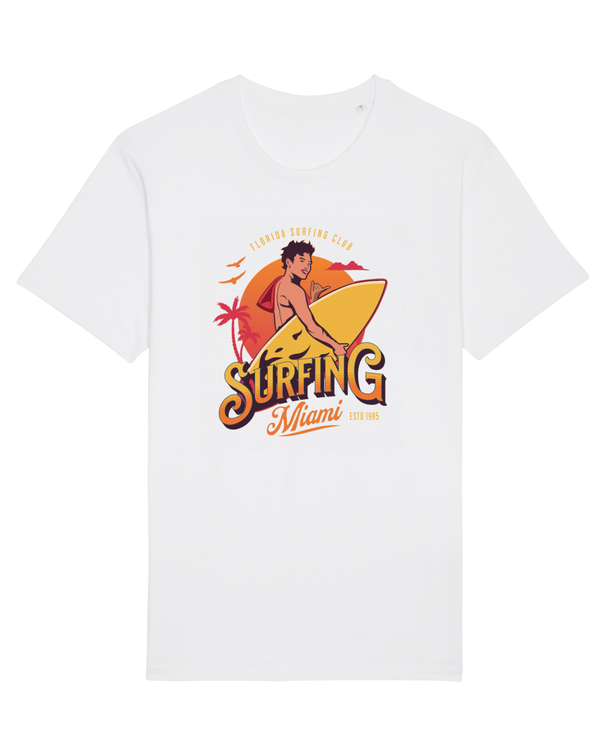 Tricou mânecă scurtă Unisex Rocker White