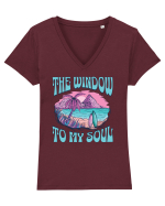 De vară: The window to my soul Tricou mânecă scurtă guler V Damă Evoker