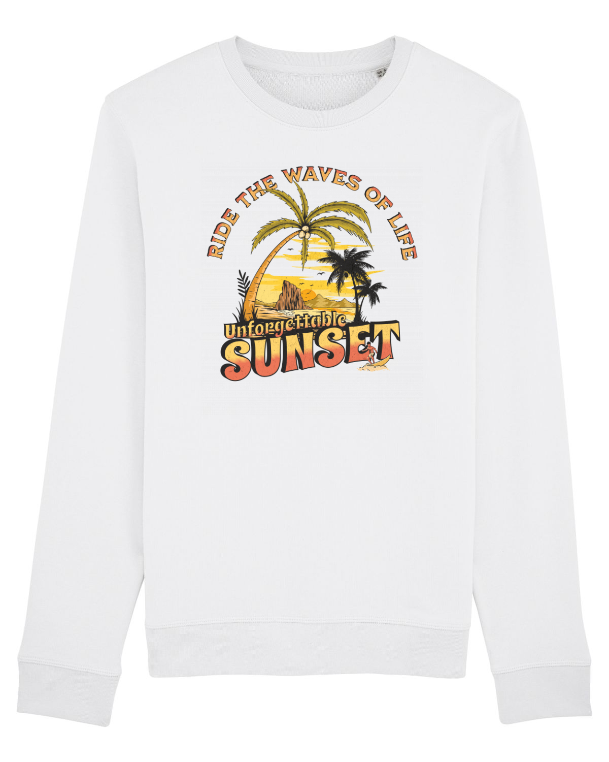 Bluză mânecă lungă Unisex Rise White