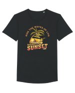 De vară: Unforgettable sunset Tricou mânecă scurtă guler larg Bărbat Skater
