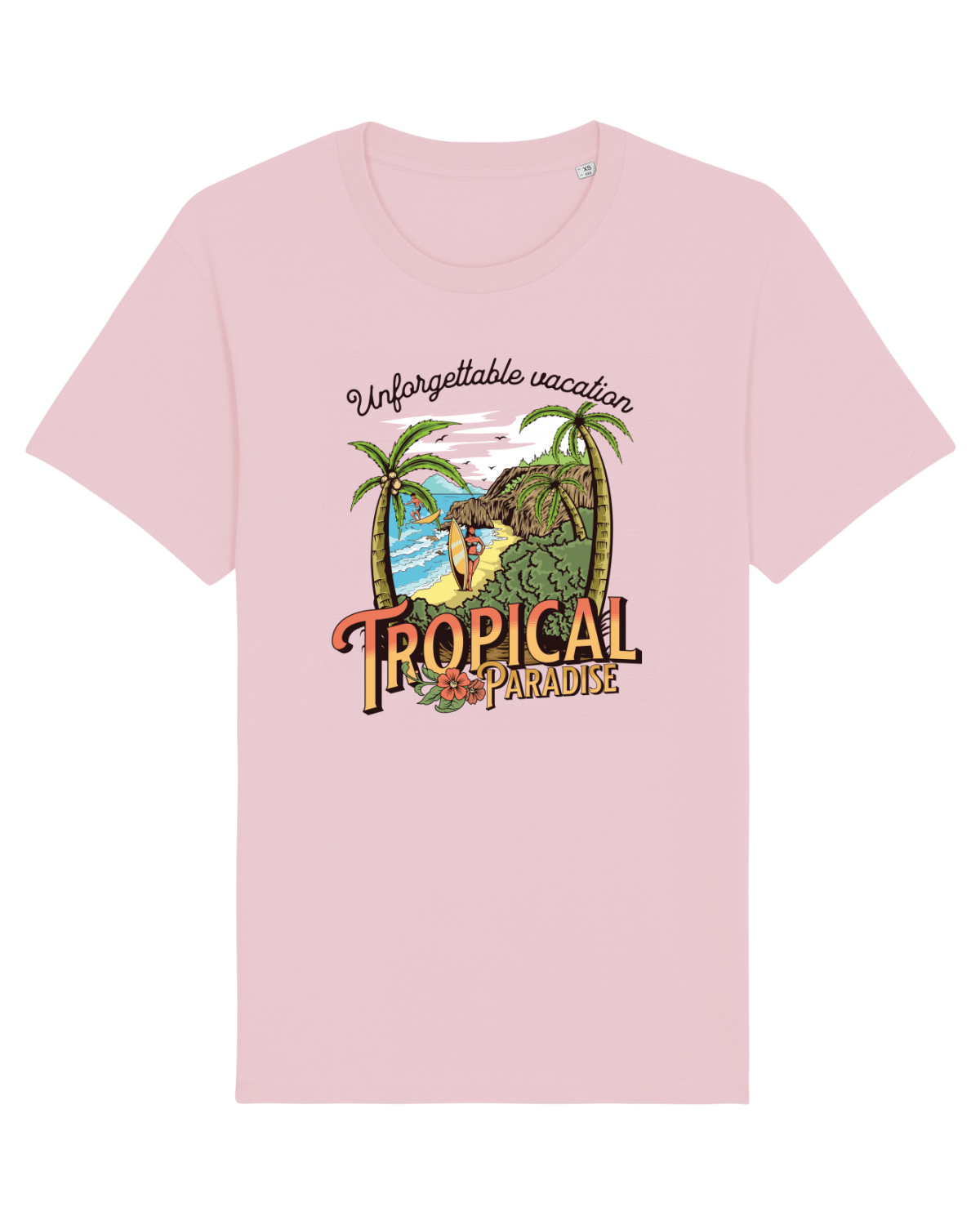 Tricou mânecă scurtă Unisex Rocker Cotton Pink