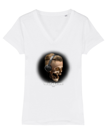 Craniu cu casti - skullphones 05 White
