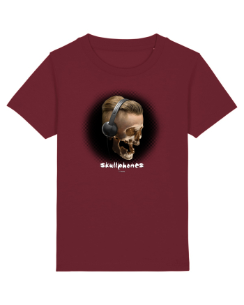 Craniu cu casti - skullphones 05 Burgundy