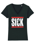 SICK Tricou mânecă scurtă guler V Damă Evoker