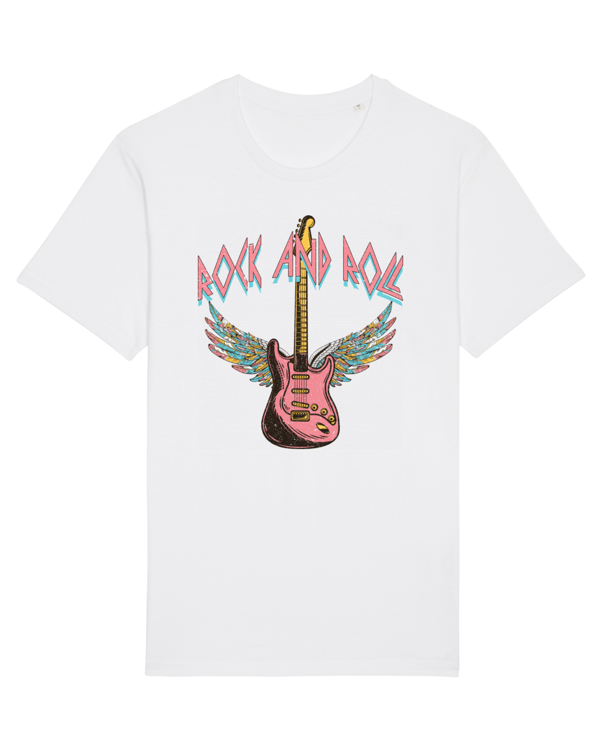 Tricou mânecă scurtă Unisex Rocker White