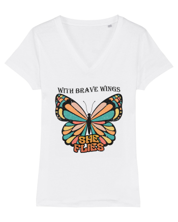 With Brave Wings She Flies White