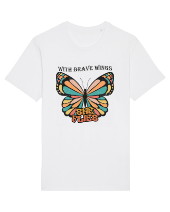 With Brave Wings She Flies White