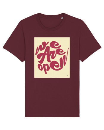 we are open 304 Burgundy