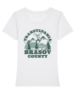 Transylvania Brasov County Tricou mânecă scurtă guler larg fitted Damă Expresser