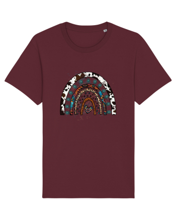 Vintage Summer Rainbow Burgundy