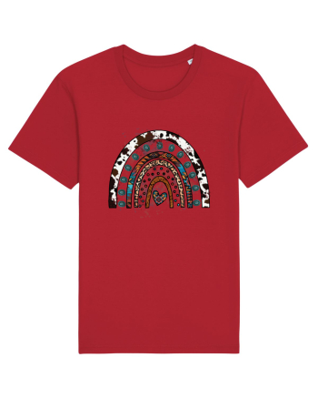 Vintage Summer Rainbow Red
