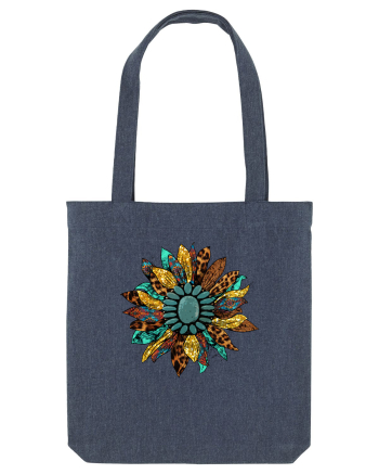 Vintage Summer Sunflower Midnight Blue