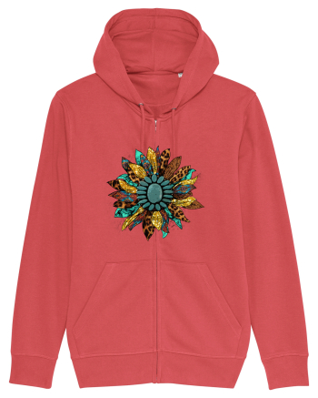 Vintage Summer Sunflower Carmine Red