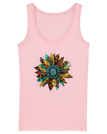 Vintage Summer Sunflower Cotton Pink