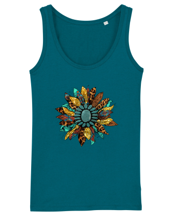 Vintage Summer Sunflower Ocean Depth