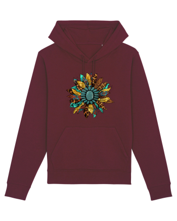 Vintage Summer Sunflower Burgundy