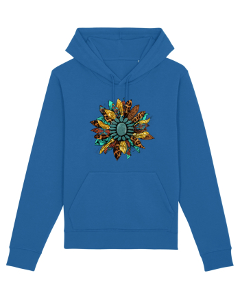 Vintage Summer Sunflower Royal Blue