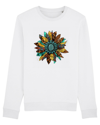 Vintage Summer Sunflower White