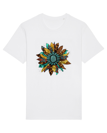 Vintage Summer Sunflower White