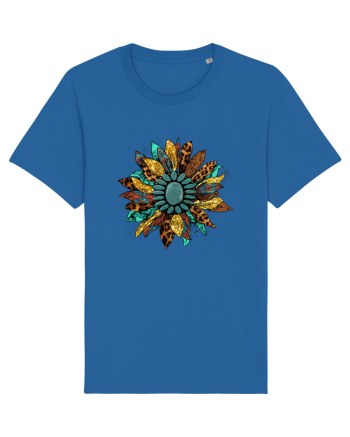 Vintage Summer Sunflower Royal Blue