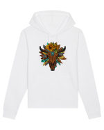 Western Sunflower Bull Skull Hanorac Unisex Drummer