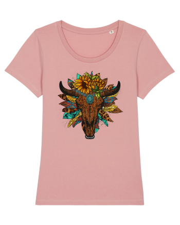 Western Sunflower Bull Skull Canyon Pink