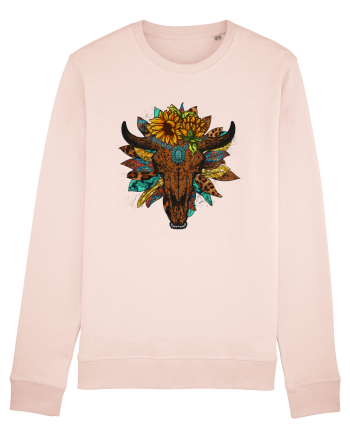 Western Sunflower Bull Skull Candy Pink