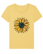 Sunflower Western Yellow Tricou mânecă scurtă guler larg fitted Damă Expresser