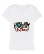 Howdy Bitches Tricou mânecă scurtă guler V Damă Evoker