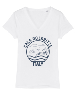 Cala Goloritze Italy Tricou mânecă scurtă guler V Damă Evoker