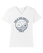 Cala Goloritze Italy Tricou mânecă scurtă guler V Bărbat Presenter