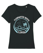 Clearwater Beach Florida Tricou mânecă scurtă guler larg fitted Damă Expresser