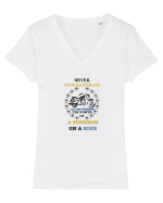 Surgeon on a bike Tricou mânecă scurtă guler V Damă Evoker