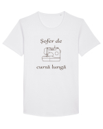 Șofer de cursă lungă Tricou mânecă scurtă guler larg Bărbat Skater