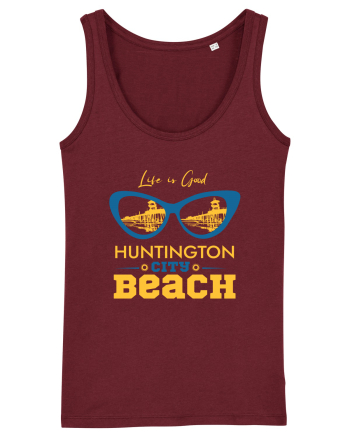 Huntington City Beach USA Burgundy