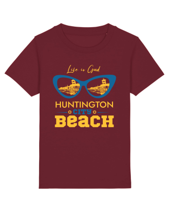Huntington City Beach USA Burgundy