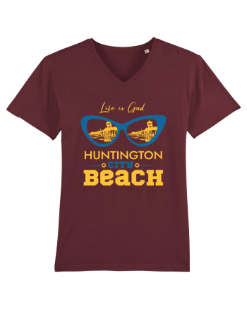 Huntington City Beach USA Burgundy