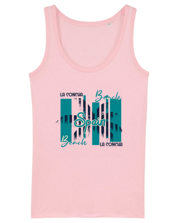 La Concha Beach Spain Cotton Pink
