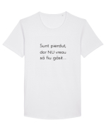 Pierdut Tricou mânecă scurtă guler larg Bărbat Skater