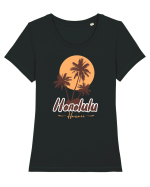 Honolulu Hawaii Tricou mânecă scurtă guler larg fitted Damă Expresser