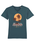 Honolulu Hawaii Tricou mânecă scurtă guler V Bărbat Presenter