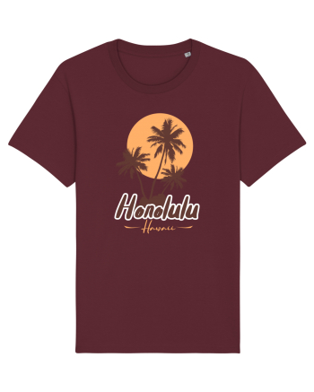 Honolulu Hawaii Burgundy
