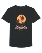 Honolulu Hawaii Tricou mânecă scurtă guler larg Bărbat Skater